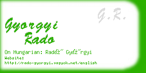 gyorgyi rado business card